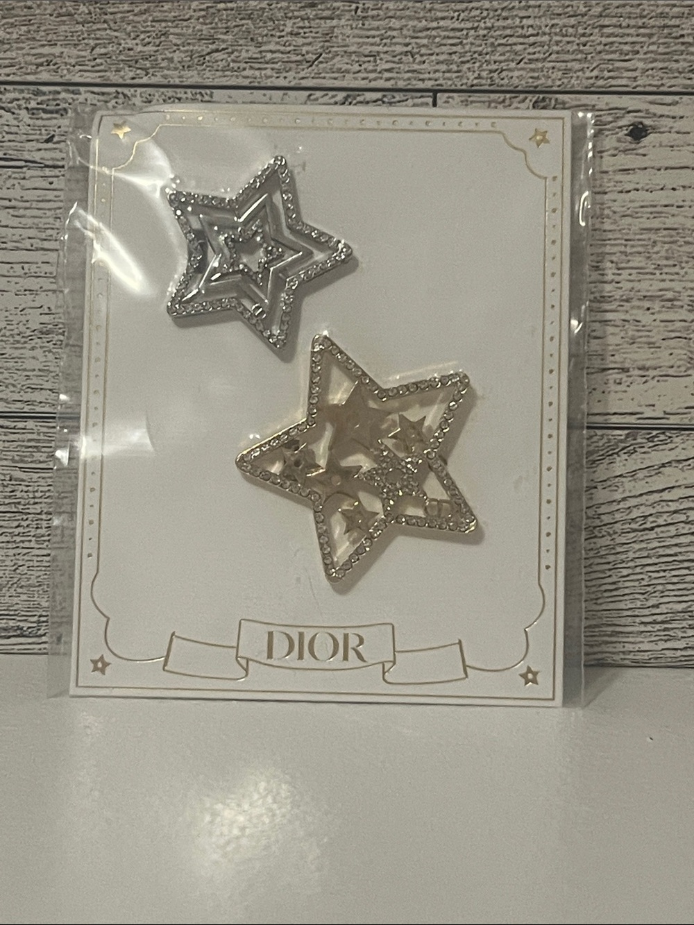 GWP - Dior Silver and Gold Star Barrette Set